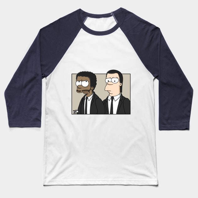 Vincent and Jules Baseball T-Shirt by GarryDeanArt